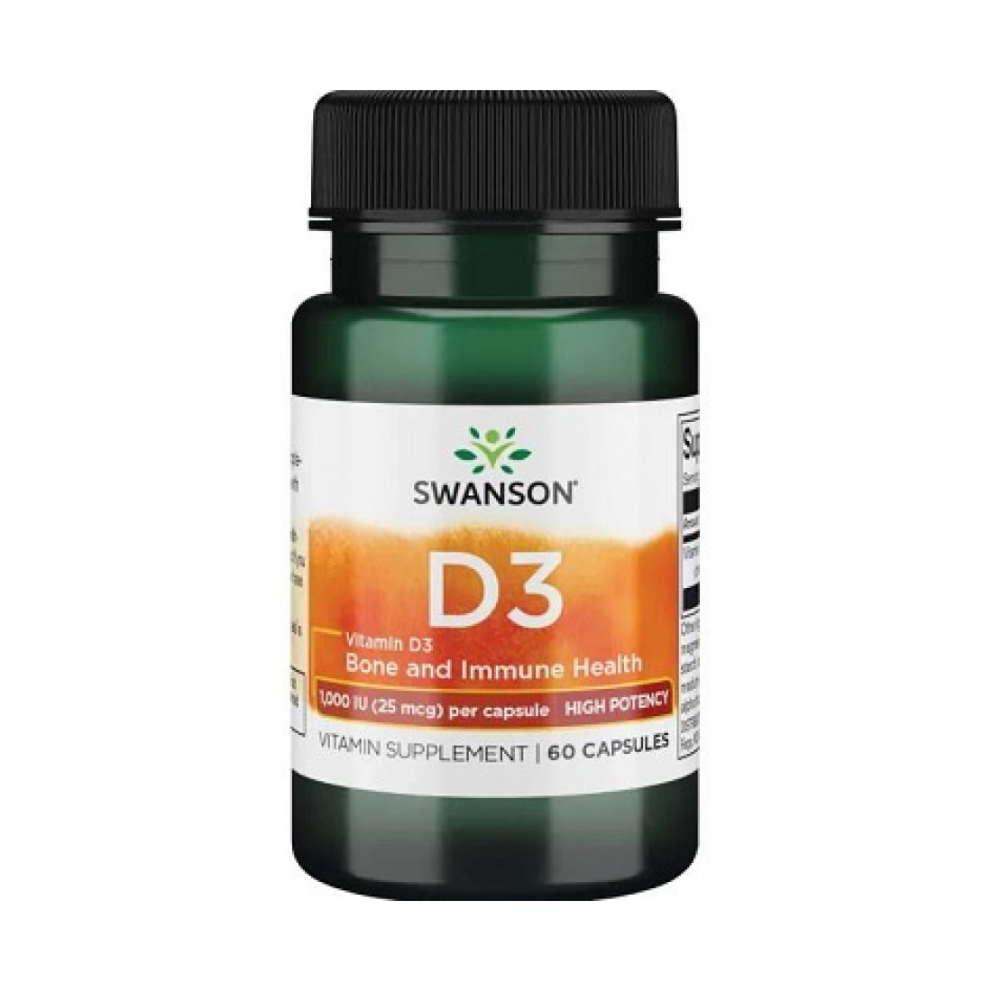 SWANSON VITAMIN D-3 1000 IU - 60 CAPS