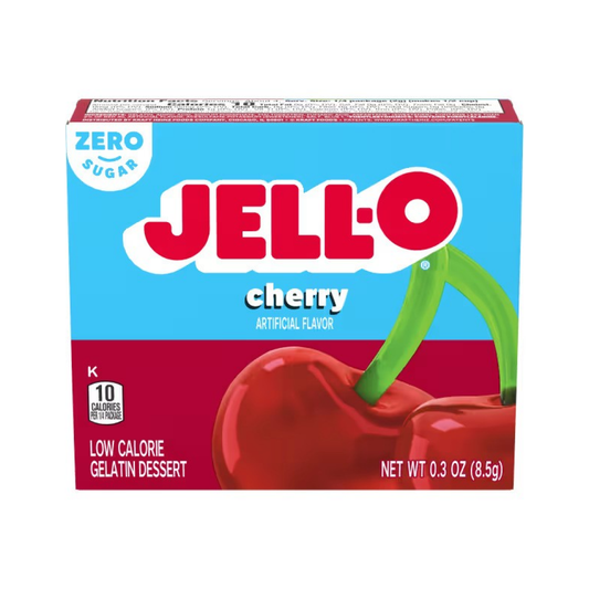 JELL-O GELATIN DESSERT SUGAR FREE CHERRY - 85 GRAMS