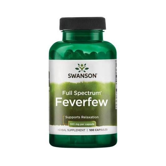 SWANSON FULL SPECTRUM FEVERFEW 380MG - 100 CAPS