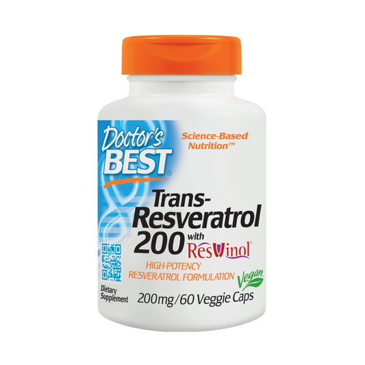 DOCTOR'S BEST TRANS-RESVERATROL WITH RESVINOL 200MG - 60 VCAPS