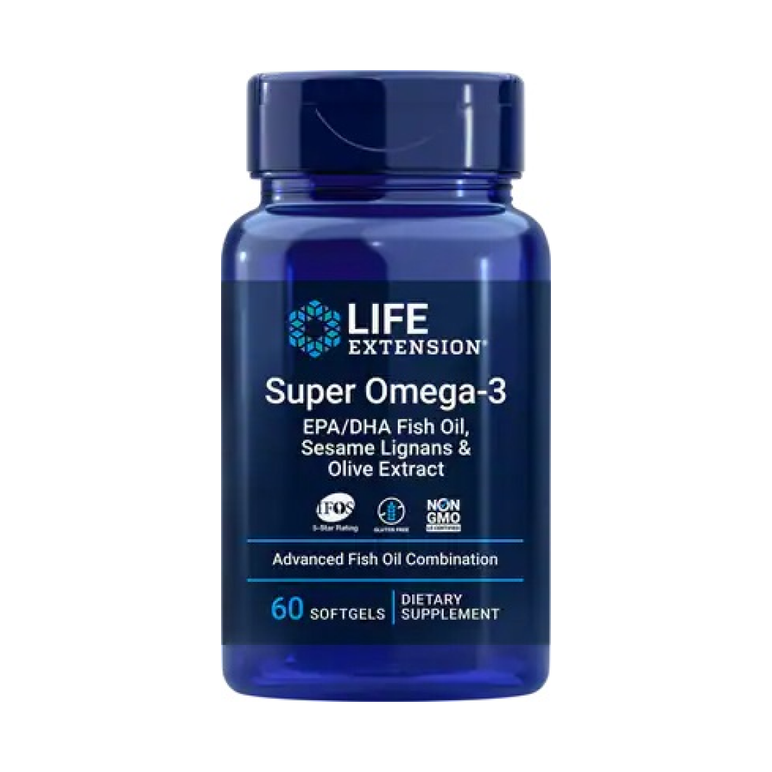LIFE EXTENSION SUPER OMEGA-3 EPA/DHA WITH SESAME LIGNANS & OLIVE EXTRACT - 60 SOFTGELS