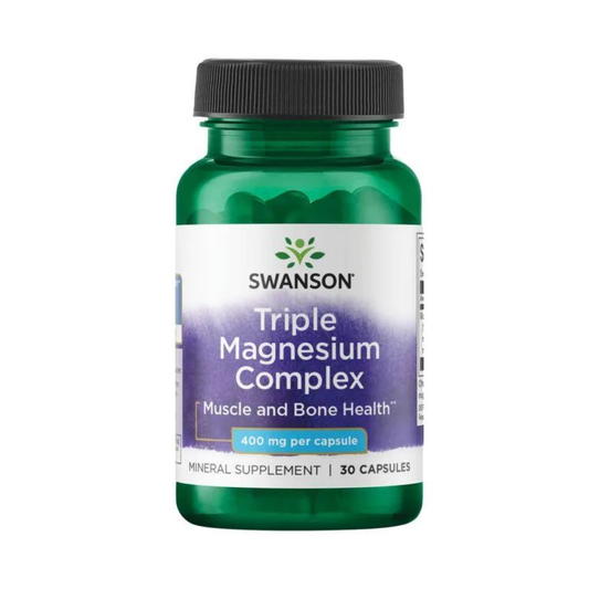 SWANSON TRIPLE MAGNESIUM COMPLEX 400MG - 30 CAPS