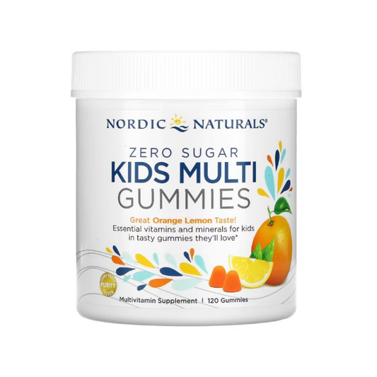 NORDIC NATURALS KIDS MULTI ZERO SUGAR ORANGE LEMON - 120 GUMMIES