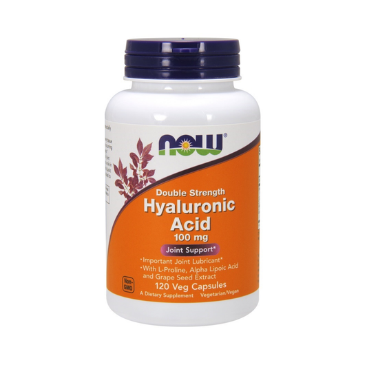 NOW FOODS HYALURONIC ACID 100MG DOUBLE STRENGTH - 120 VCAPS