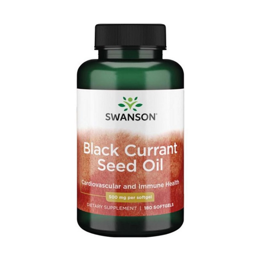 SWANSON BLACK CURRANT SEED OIL 500MG - 180 SOFTGELS