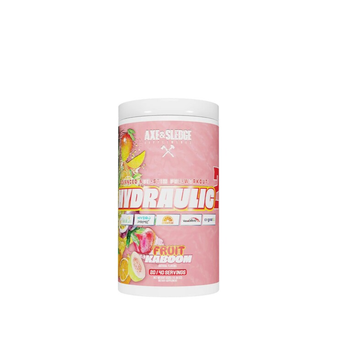AXE & SLEDGE HYDRAULIC V2 NON-STIM PRE-WORKOUT FRUIT KABOOM - 452 GRAMS
