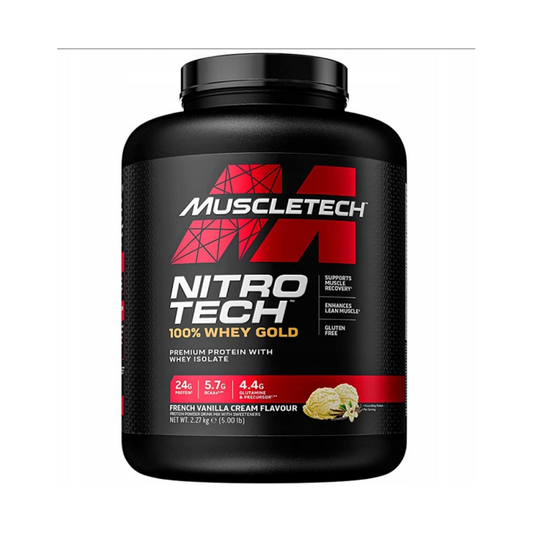 MUSCLETECH NITRO-TECH 100% WHEY GOLD FRENCH VANILLA CREAM - 2270 GRAMS