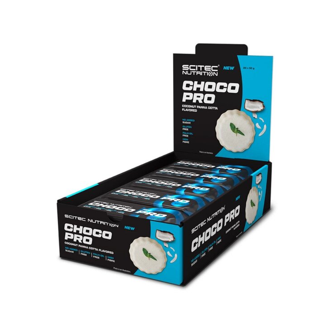 SCITEC CHOCO PRO BAR STRAWBERRY WHITE CHOCOLATE - 20 X 50G
