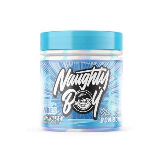 NAUGHTY BOY SUMMER VIBES - AMINO EAA BLUE RAZZ BON BONS - 345 GRAMS