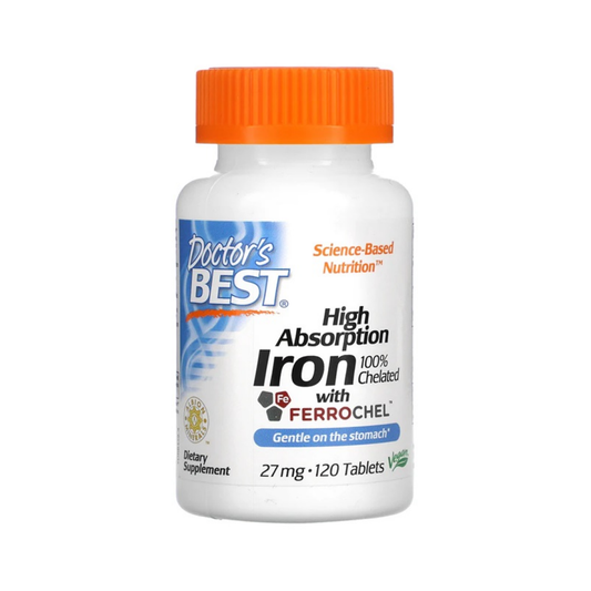 DOCTOR'S BEST HIGH ABSORPTION IRON 27MG - 120 TABLETS