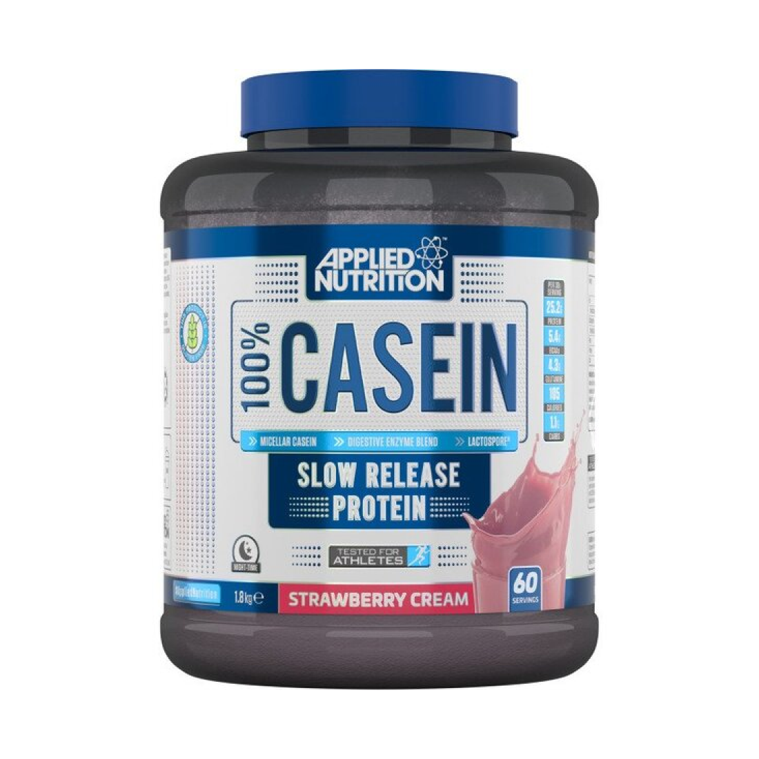 APPLIED NUTRITION 100% CASEIN PROTEIN STRAWBERRY CREAM (EAN 634158679872) - 1800 GRAMS