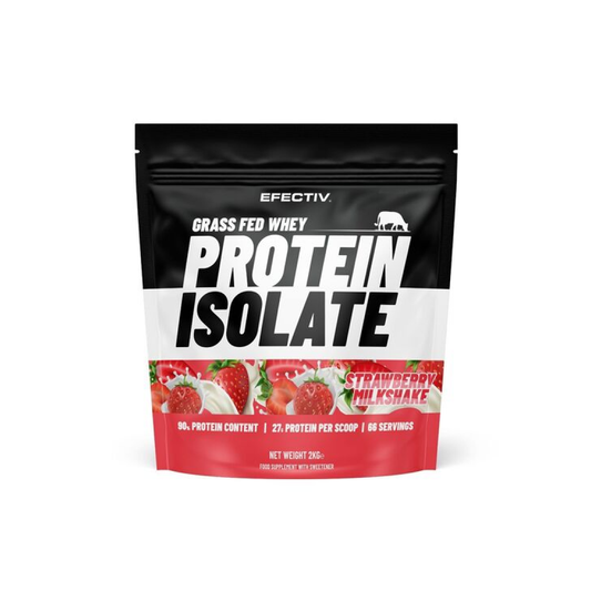 EFECTIV NUTRITION GRASS FED WHEY PROTEIN ISOLATE STRAWBERRY MILKSHAKE - 2000 GRAMS
