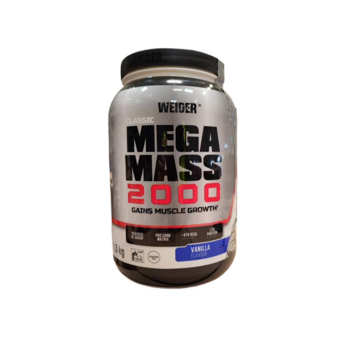 WEIDER MEGA MASS 2000 VANILLA - 1500 GRAMS