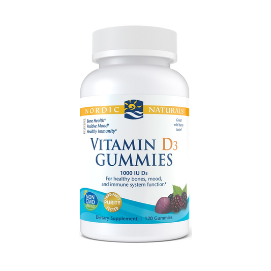 NORDIC NATURALS VITAMIN D3 GUMMIES 1000 IU WILD BERRY - 120 GUMMIES