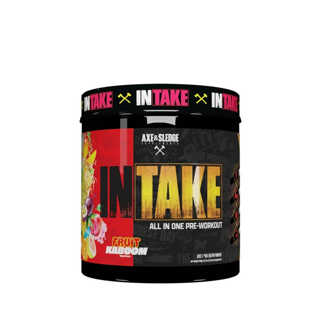 AXE & SLEDGE INTAKE ALL IN ONE PRE-WORKOUT FRUIT KABOOM - 406 GRAMS