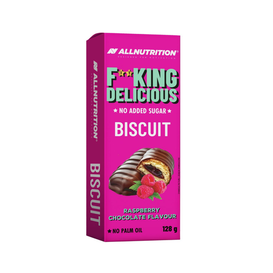 ALLNUTRITION FITKING DELICIOUS BISCUIT RASPBERRY CHOCOLATE FLAVOUR - 128 GRAMS
