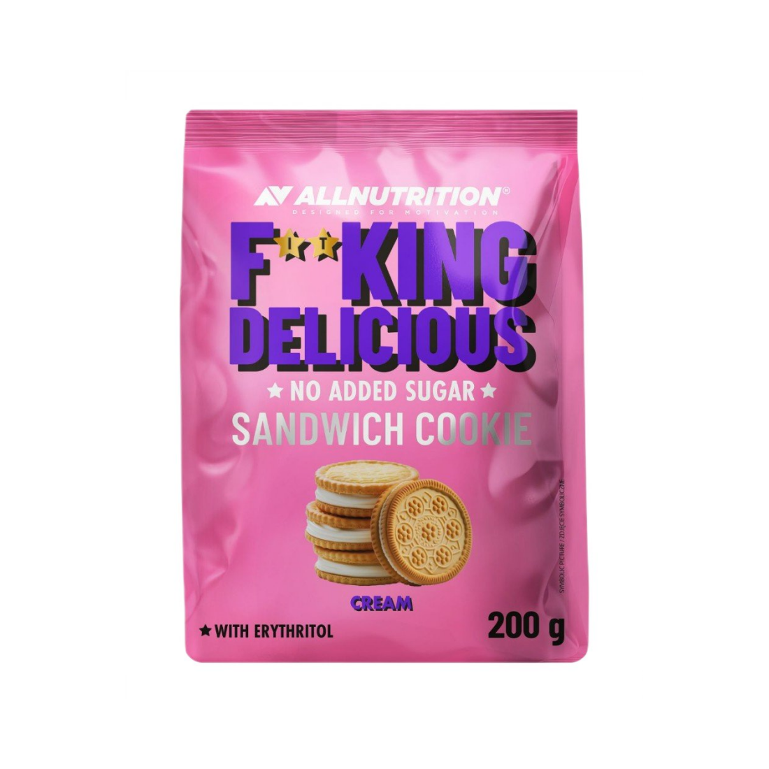 ALLNUTRITION FITKING DELICIOUS SANDWICH COOKIE CREAM - 200 GRAMS