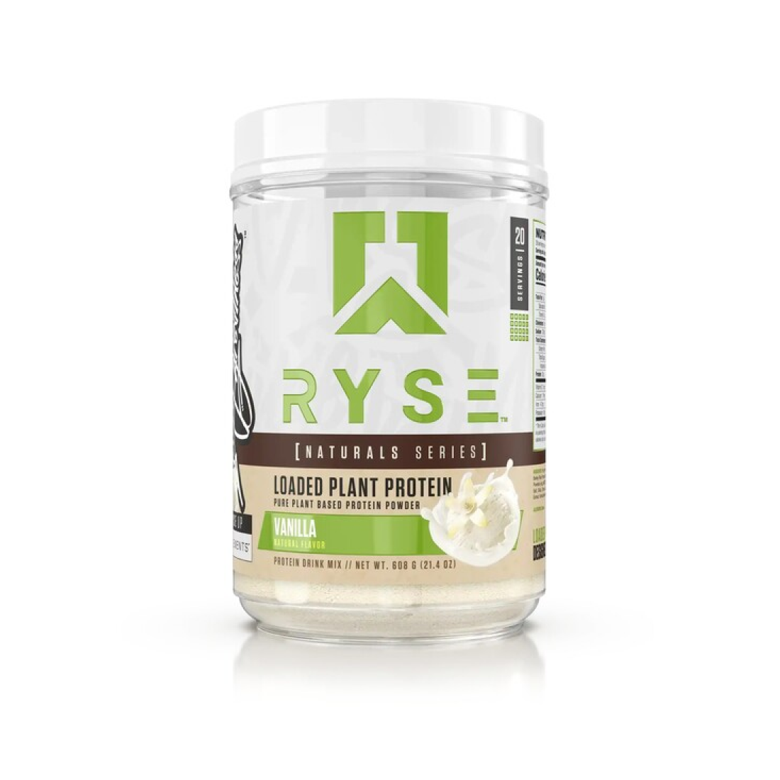 RYSE LOADED PLANT PROTEIN - NATURAL SERIES VANILLA - 608 GRAMS