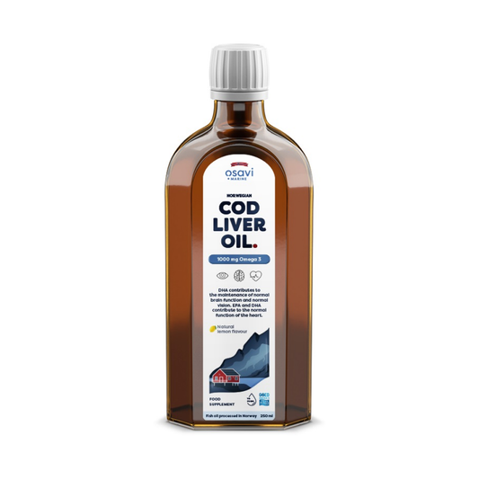 OSAVI NORWEGIAN COD LIVER OIL 1000MG OMEGA 3 (LEMON) - 250 ML