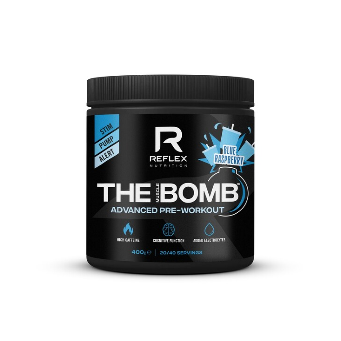 REFLEX NUTRITION THE MUSCLE BOMB BLUE RASPBERRY - 400 GRAMS