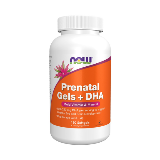 NOW FOODS PRENATAL GELS + DHA - 180 SOFTGELS