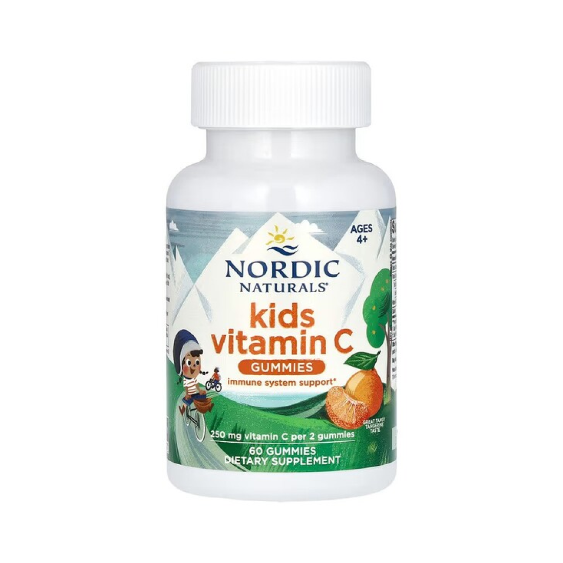 NORDIC NATURALS KIDS VITAMIN C GUMMIES TANGY TANGERINE - 60 GUMMIES