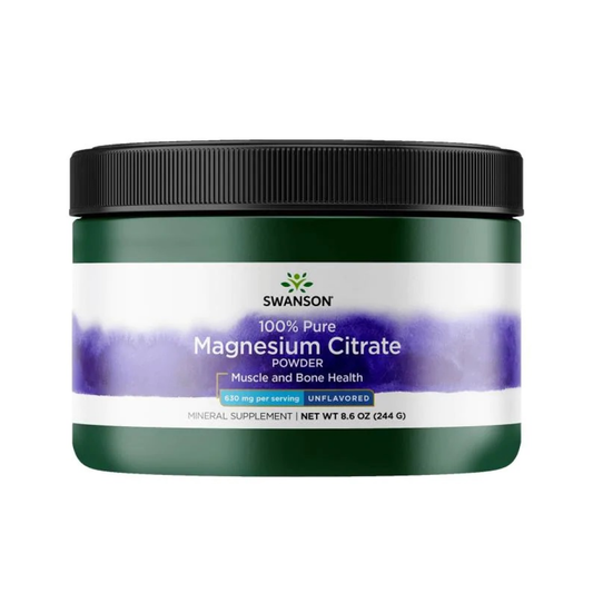 SWANSON MAGNESIUM CITRATE POWDER 630MG - 244 GRAMS