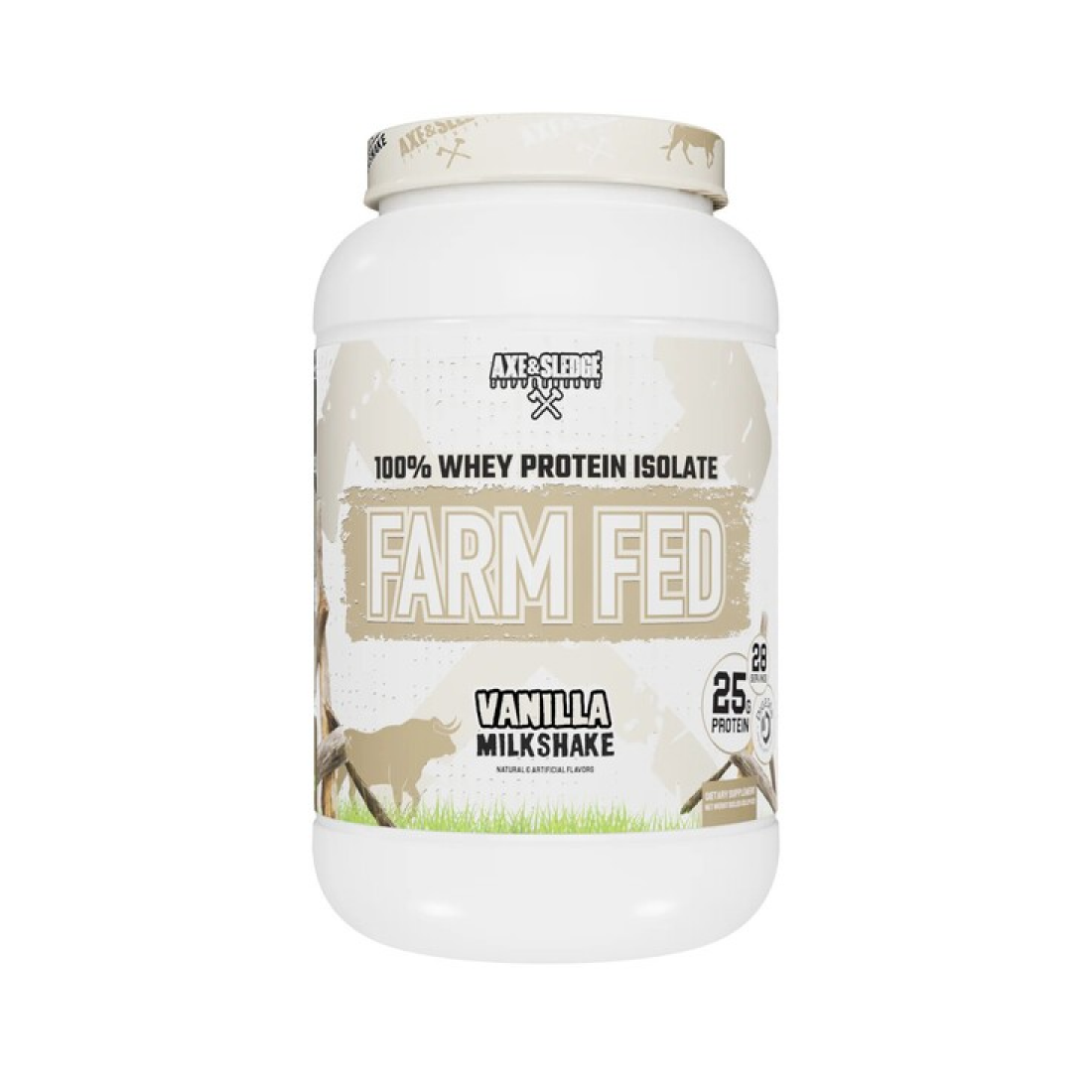 AXE & SLEDGE FARM FED VANILLA MILKSHAKE - 823 GRAMS