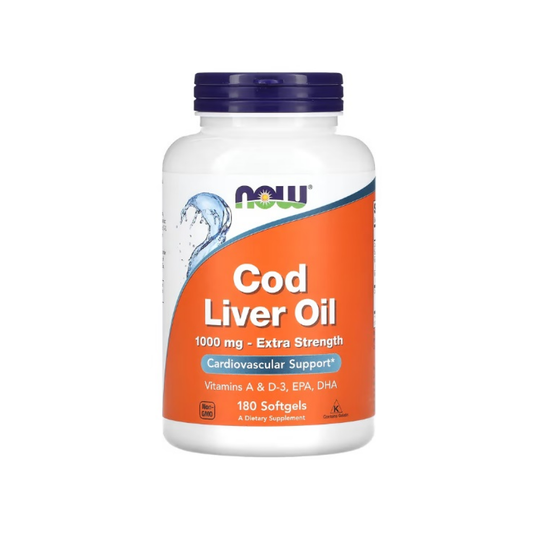 NOW FOODS COD LIVER OIL 1000MG EXTRA STRENGTH - 180 SOFTGELS