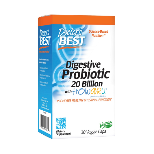 DOCTOR'S BEST DIGESTIVE PROBIOTIC 20 BILLION CFU - 30 VCAPS