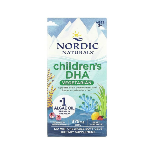 NORDIC NATURALS CHILDREN'S DHA VEGETARIAN 375MG BERRY LEMONADE - 120 CHEWABLES