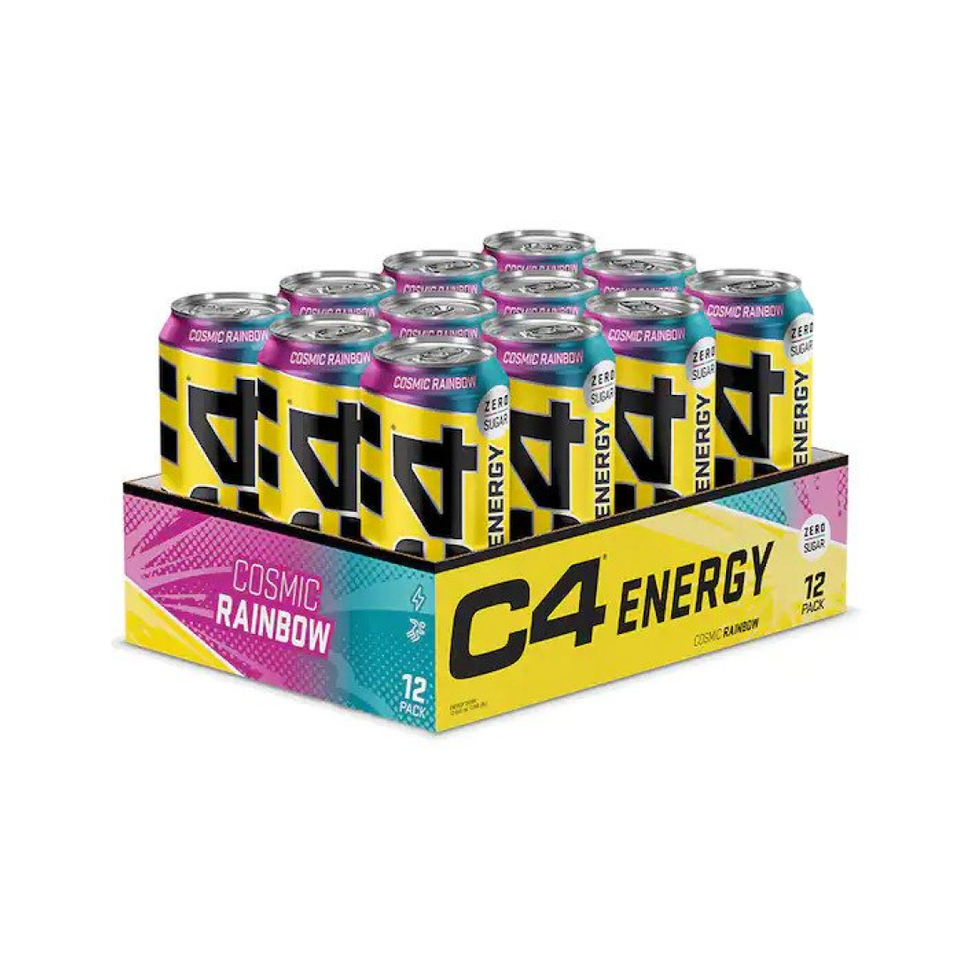 CELLUCOR C4 EXPLOSIVE ENERGY DRINK COSMIC RAINBOW - 12 X 500 ML