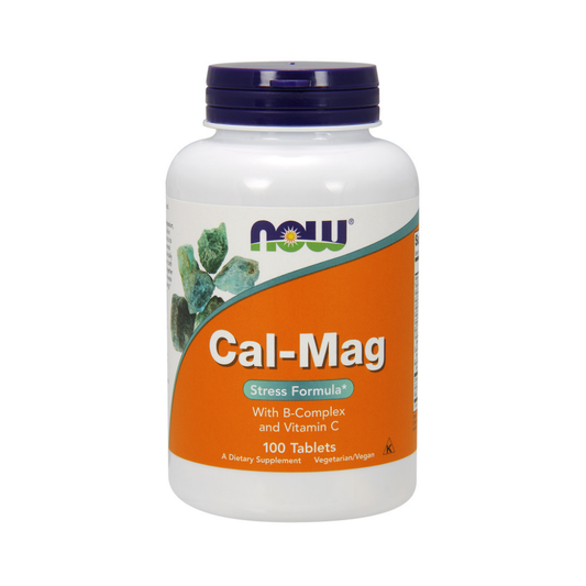 NOW FOODS CAL-MAG WITH B-COMPLEX AND VITAMIN C - 100 TABLETS