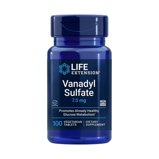 LIFE EXTENSION VANADYL SULFATE 75MG - 100 VEGETARIAN TABS