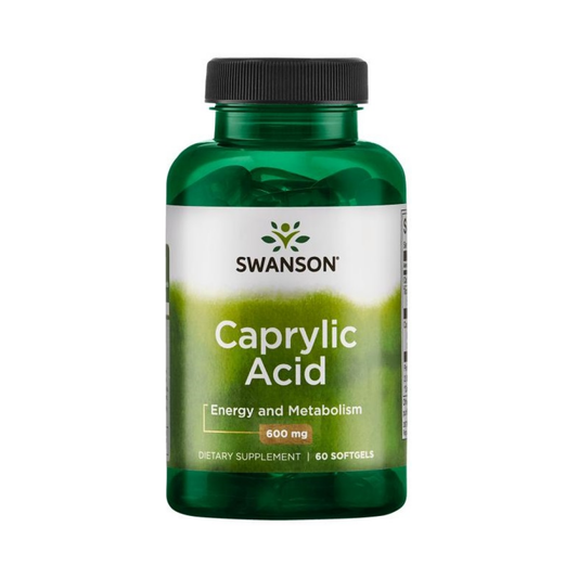 SWANSON CAPRYLIC ACID 600MG - 60 SOFTGELS