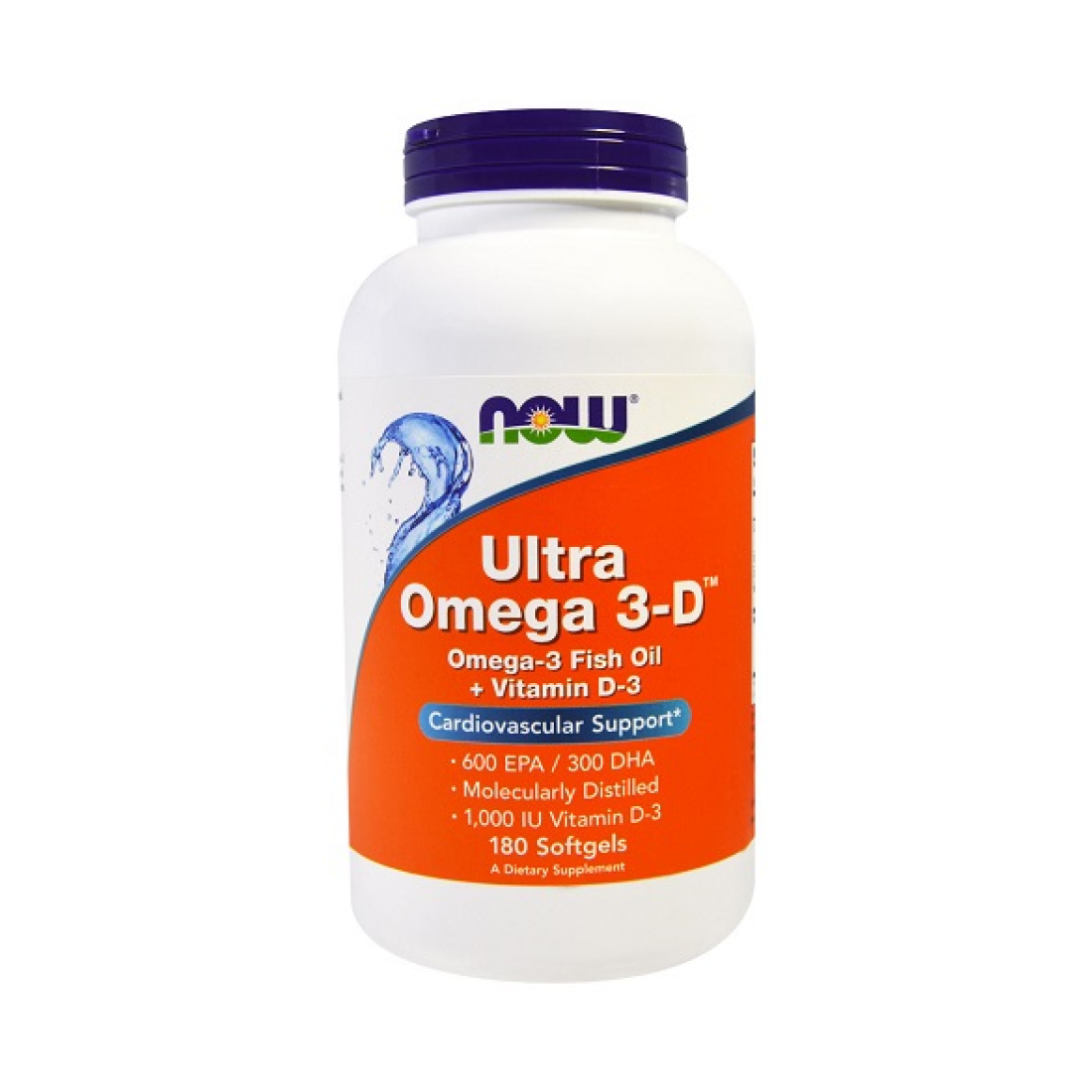 NOW FOODS ULTRA OMEGA 3-D WITH VITAMIN D-3 - 180 SOFTGELS