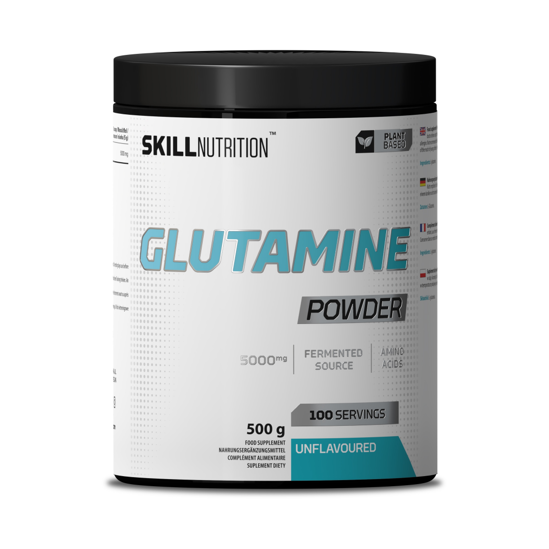 SKILL NUTRITION GLUTAMINE POWDER UNFLAVOURED - 500 GRAMS