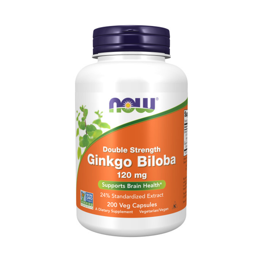 NOW FOODS GINKGO BILOBA DOUBLE STRENGTH 120MG - 200 VCAPS