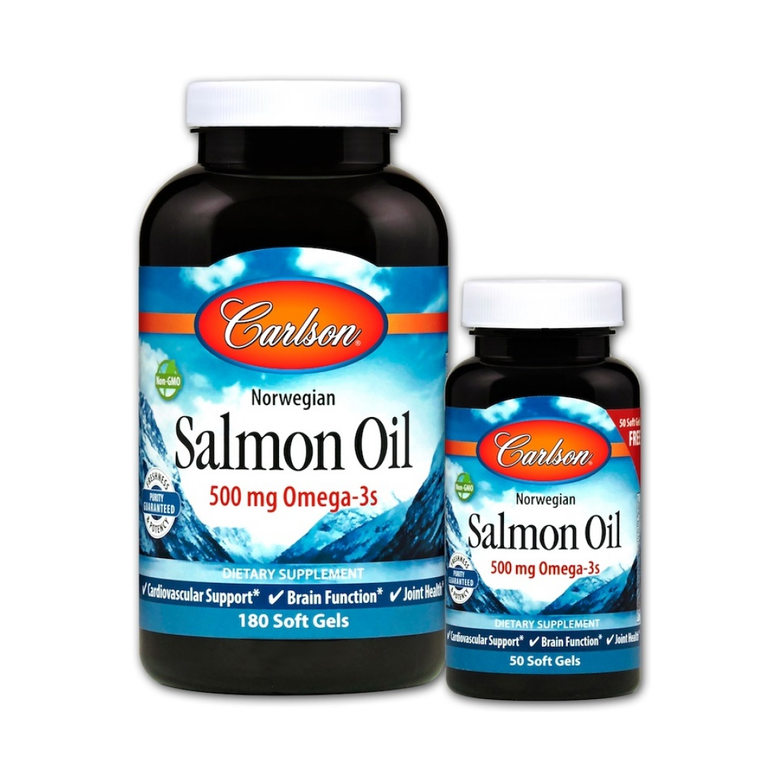 CARLSON LABS NORWEGIAN SALMON OIL - 180 + 50 SOFTGELS