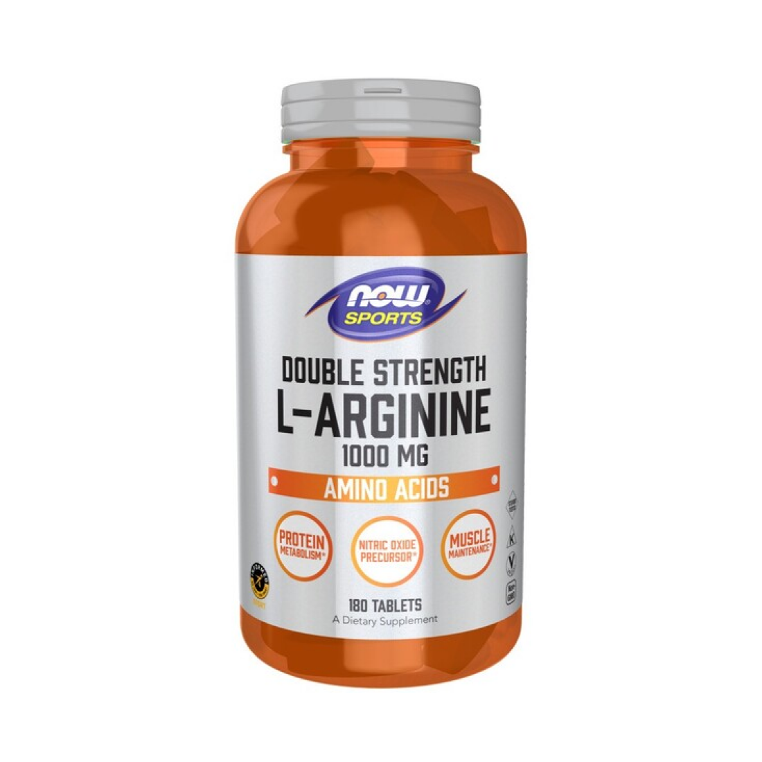 NOW FOODS L-ARGININE 1000MG - 180 TABLETS