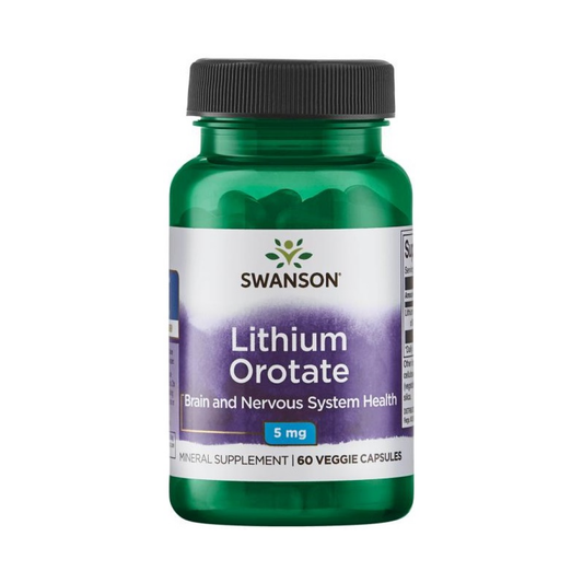 SWANSON LITHIUM OROTATE 5MG - 60 VCAPS