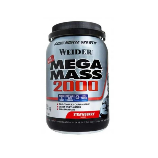 WEIDER MEGA MASS 2000 STRAWBERRY - 1500 GRAMS