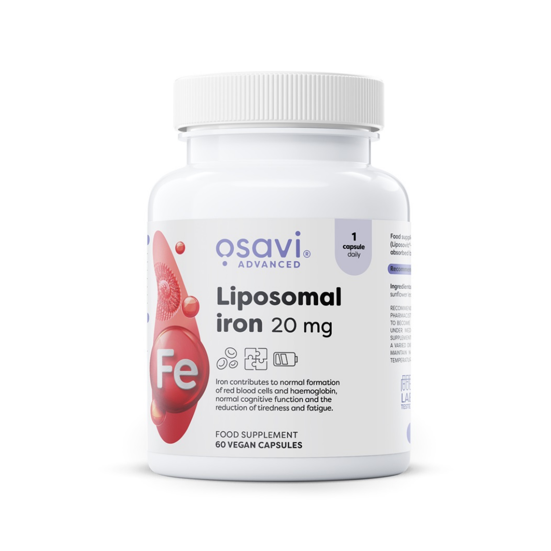 OSAVI LIPOSOMAL IRON 20MG - 60 VEGAN CAPS