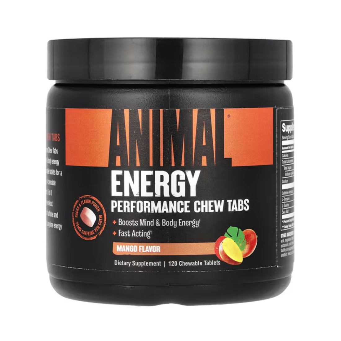 ANIMAL ANIMAL ENERGY PERFORMANCE CHEW TABS MANGO - 120 CHEWABLE TABLETS
