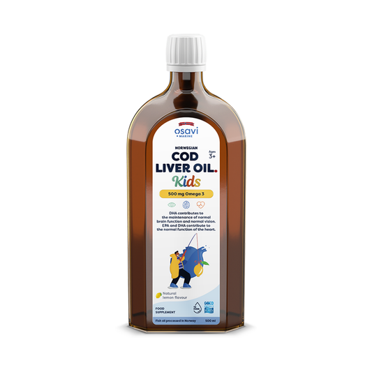 OSAVI NORWEGIAN COD LIVER OIL KIDS 500MG OMEGA 3 (LEMON) - 500 ML